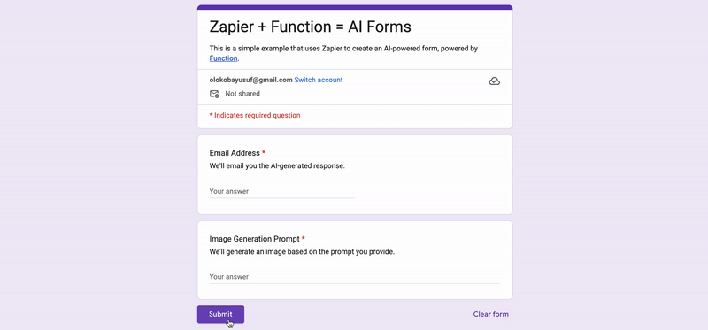 testing out the zapier automation